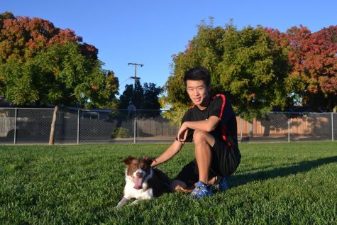 Radence Tsow hurdles over competition with his dog