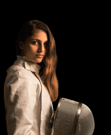 Iman Haq en garde, ready to fight