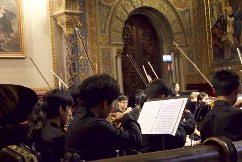Music department and colorguard tour Spain