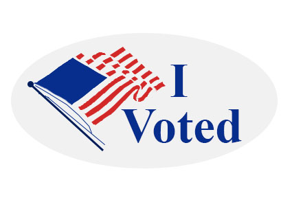 "I voted" sticker