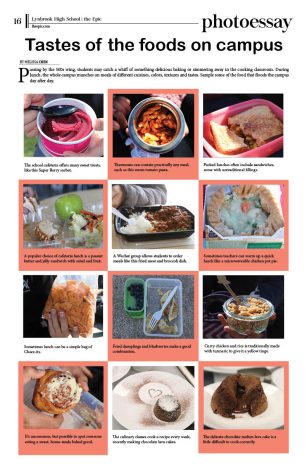 Print layout of campus foods photoessay