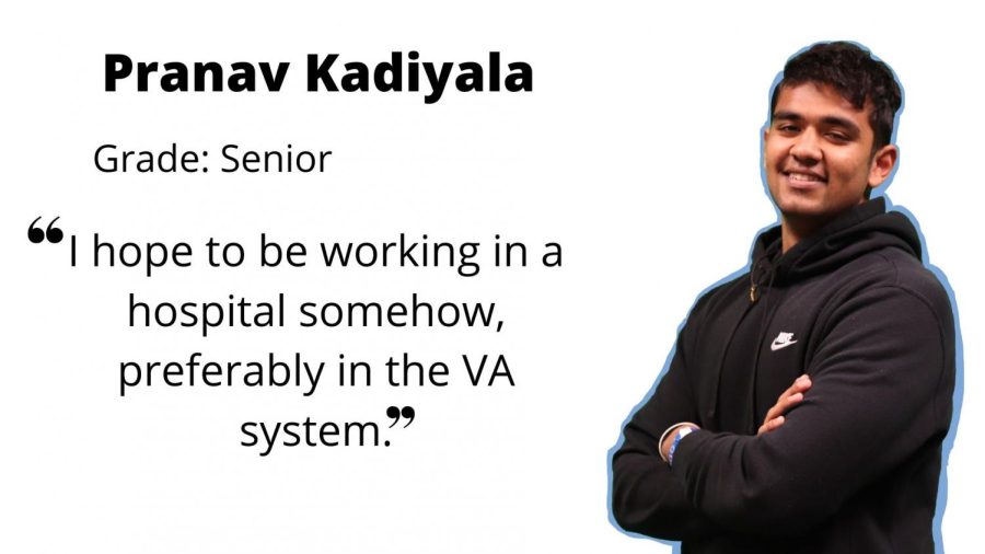 Senior Pranav Kadiyala: Pre-Med club and Octagon president, track and field member