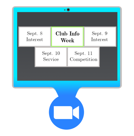 Club Info Week will be held online this year from Sept. 8-11.