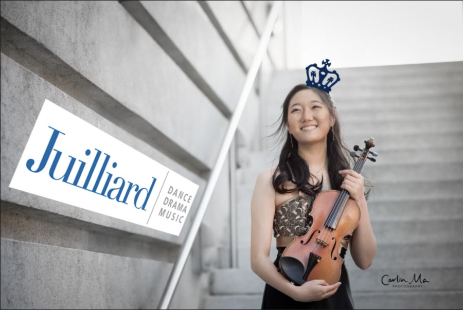 After a grueling four years of balancing her musical and educational pursuits, Grace Huh commits to Columbia-Juilliard program. (Photo by Carlin Ma. 
Graphic Illustration by Kavya Iyer.)
