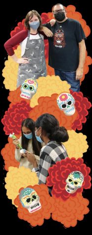 Students decorate sugar skulls during the Spanish and Culinary Arts classes collaboration.
