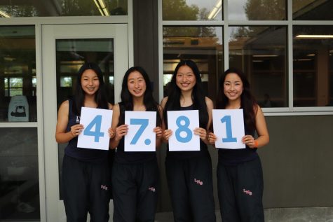 This year’s groundbreaking time landed seniors Alyssa Meng, Alison Tjoe, Vanessa Su and Claire Wang in first place in the Central Coast Section League and eighth in the ranks of all high school California teams.