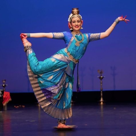 Indian classical dancer Mithbaokar performs for her graduation concert.