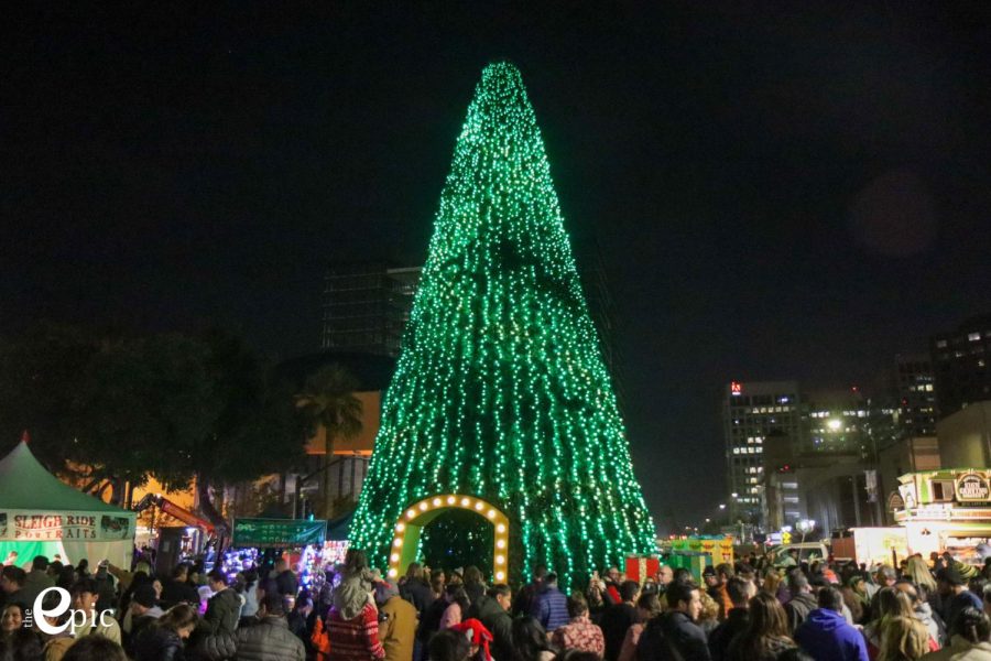 Christmas tree featured in annual tree lighting ceremony Christmas in the Park. 