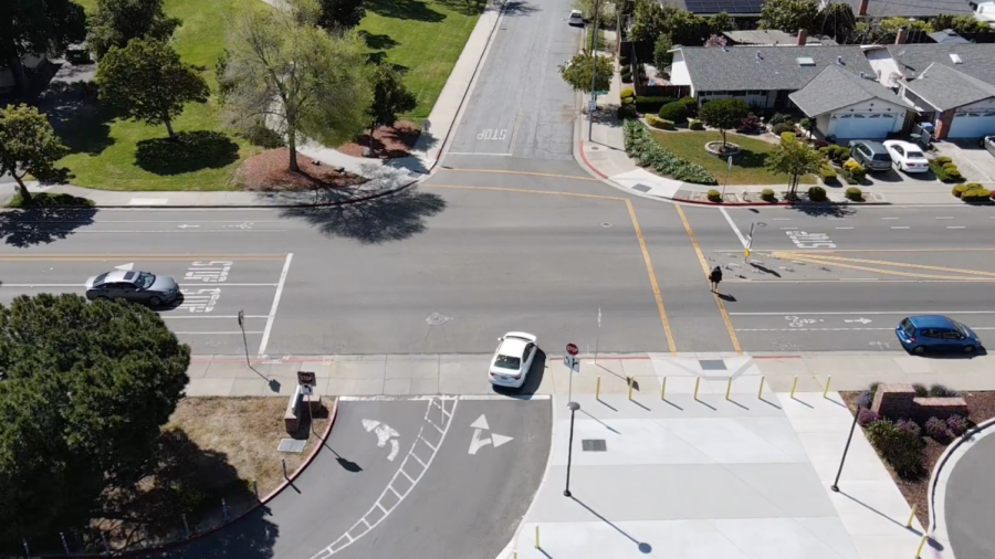 Bulb-outs, our sidewalk extensions, will be installed at the intersection of Donington Drive and Johnson Avenue just outside the Lynbrook main entrance.