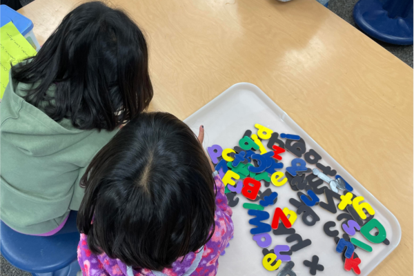 |Used with Permission from the Cupertino Union School District|

Students in a CUSD transitional kindergarten classroom learning about the alphabet. Since the 2022-23 school year, expanded access has allowed a greater number of students across the district to attend TK. 