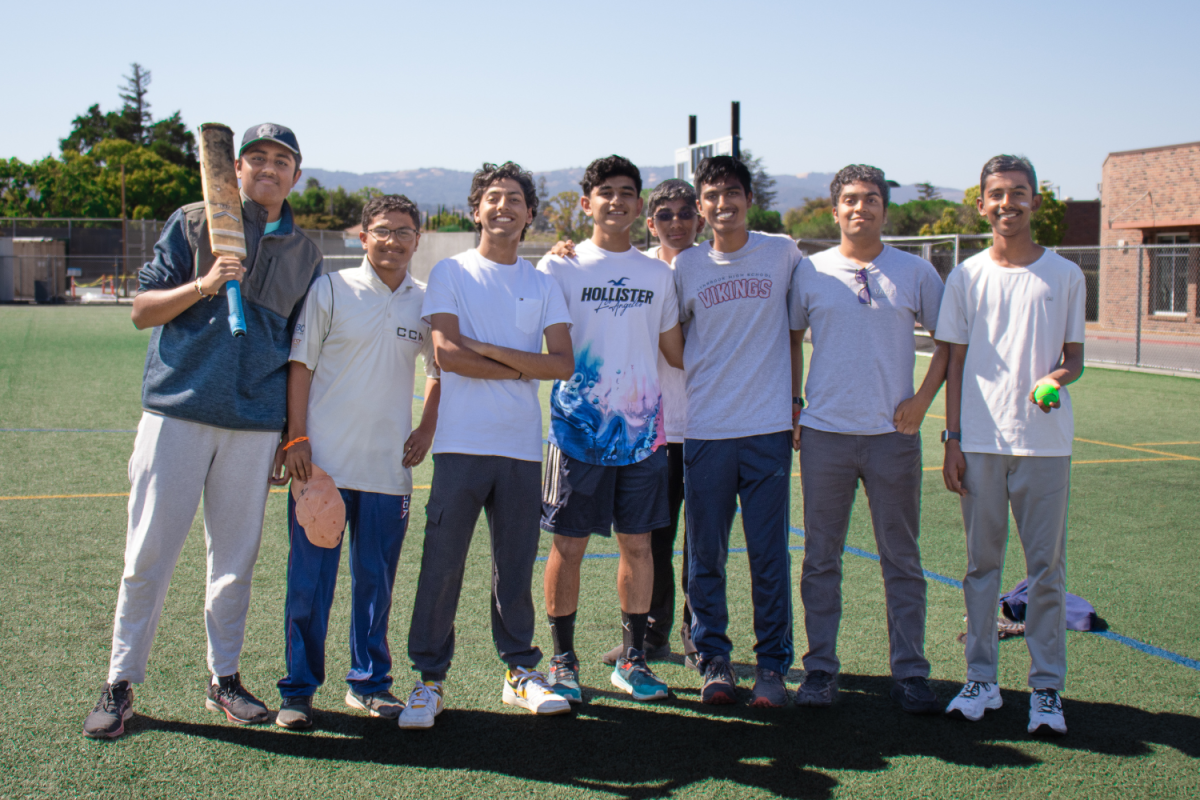 Members of Lynbrook's cricket team, the Vipers, line up for a group photo. Photo by Akash Anand and Angelina Feng.