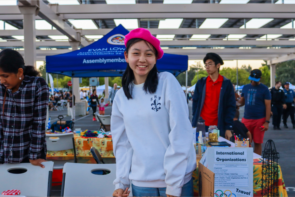 French Honor Societies host Cupertino Night Market booth