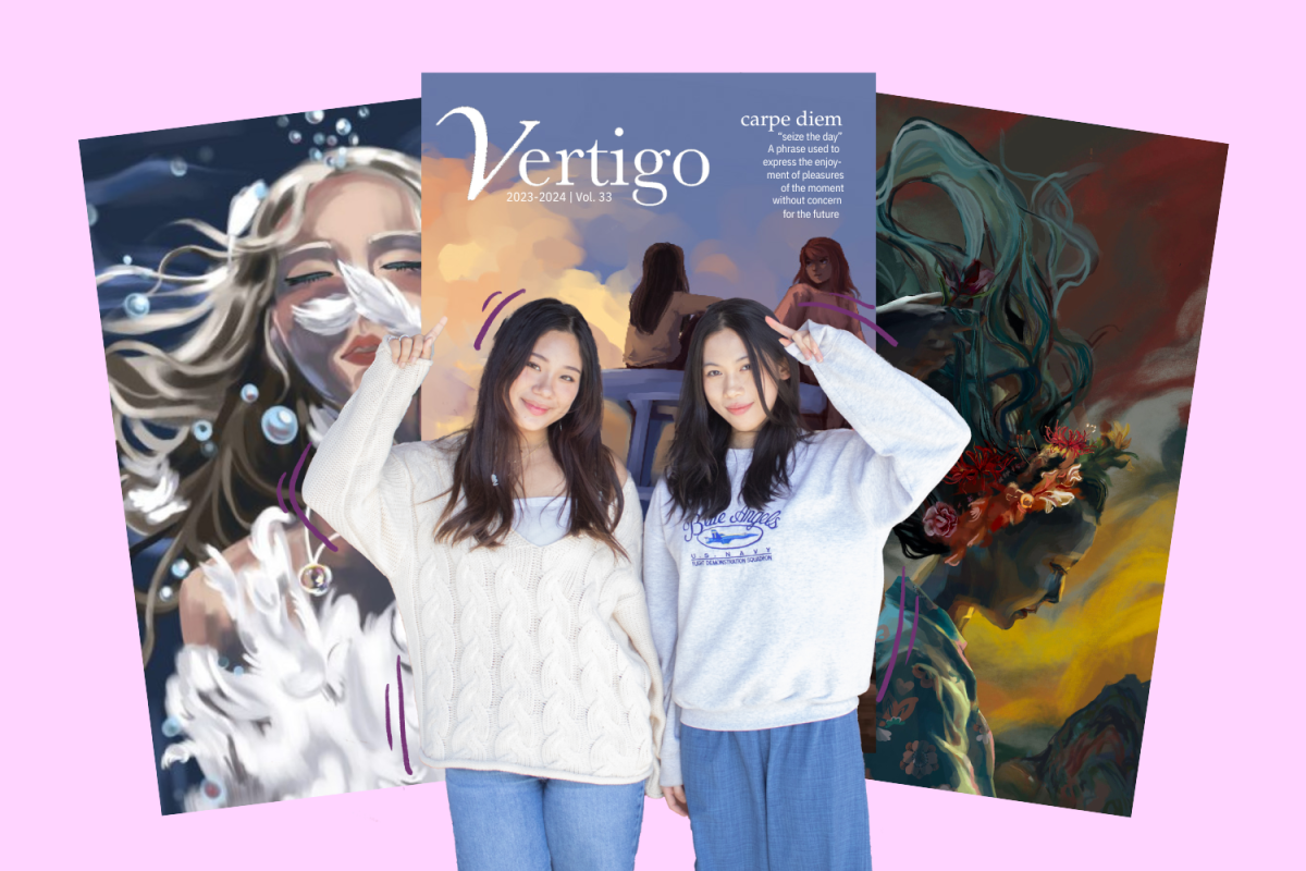 Vertigo Literary Magazine club received the first-class REALM award on Feb. 7 for the literary and artistic quality of their titular magazine's issues. Graphic illustrations used with permission
from Vertigo.