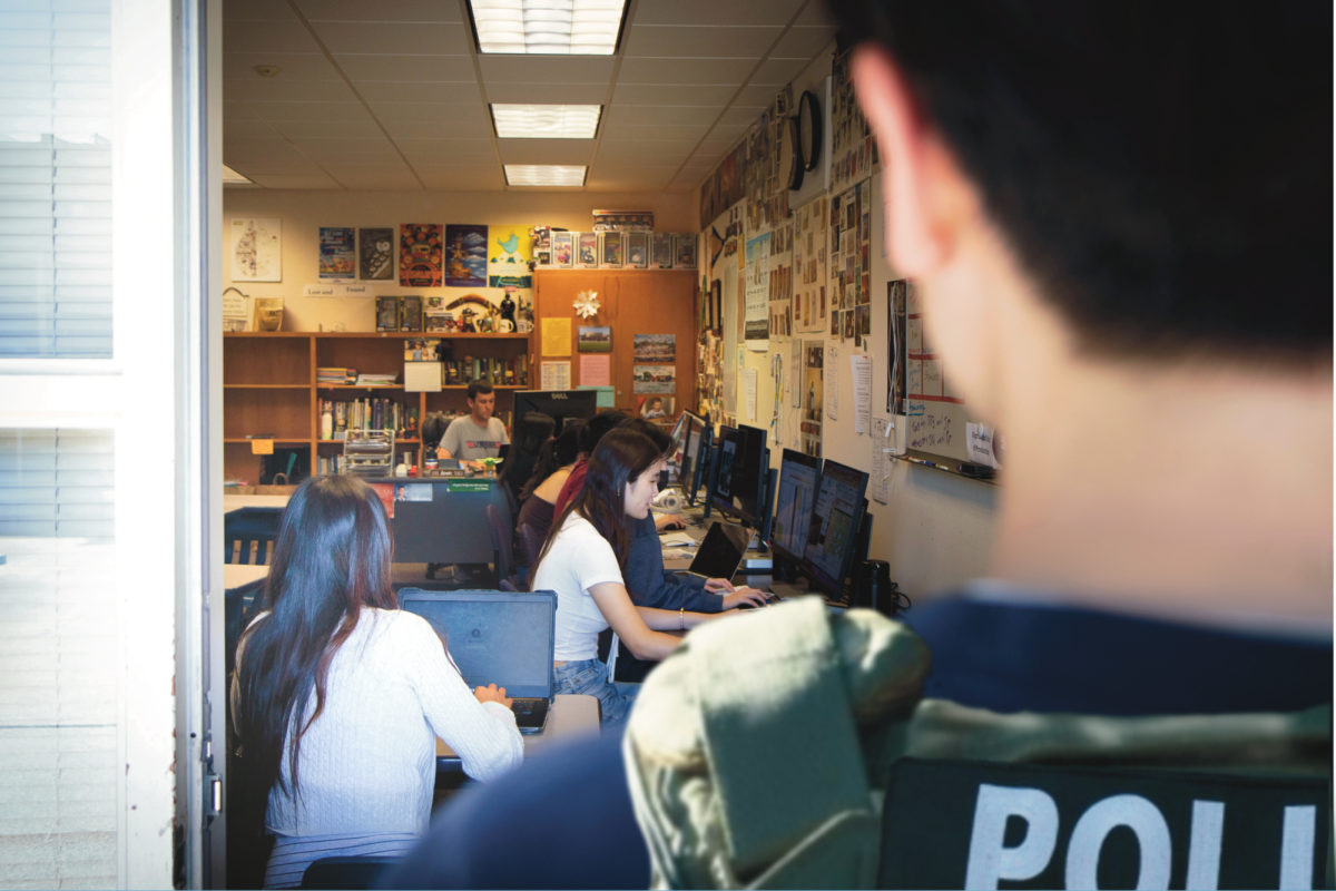 With legal immigration pathways narrowing and deportations without due process rising nationwide, it has become more important than ever for students and school communities to be educated on their rights and protections. Photo by Qianzi Loo. Graphic illustration by Maddy Chang