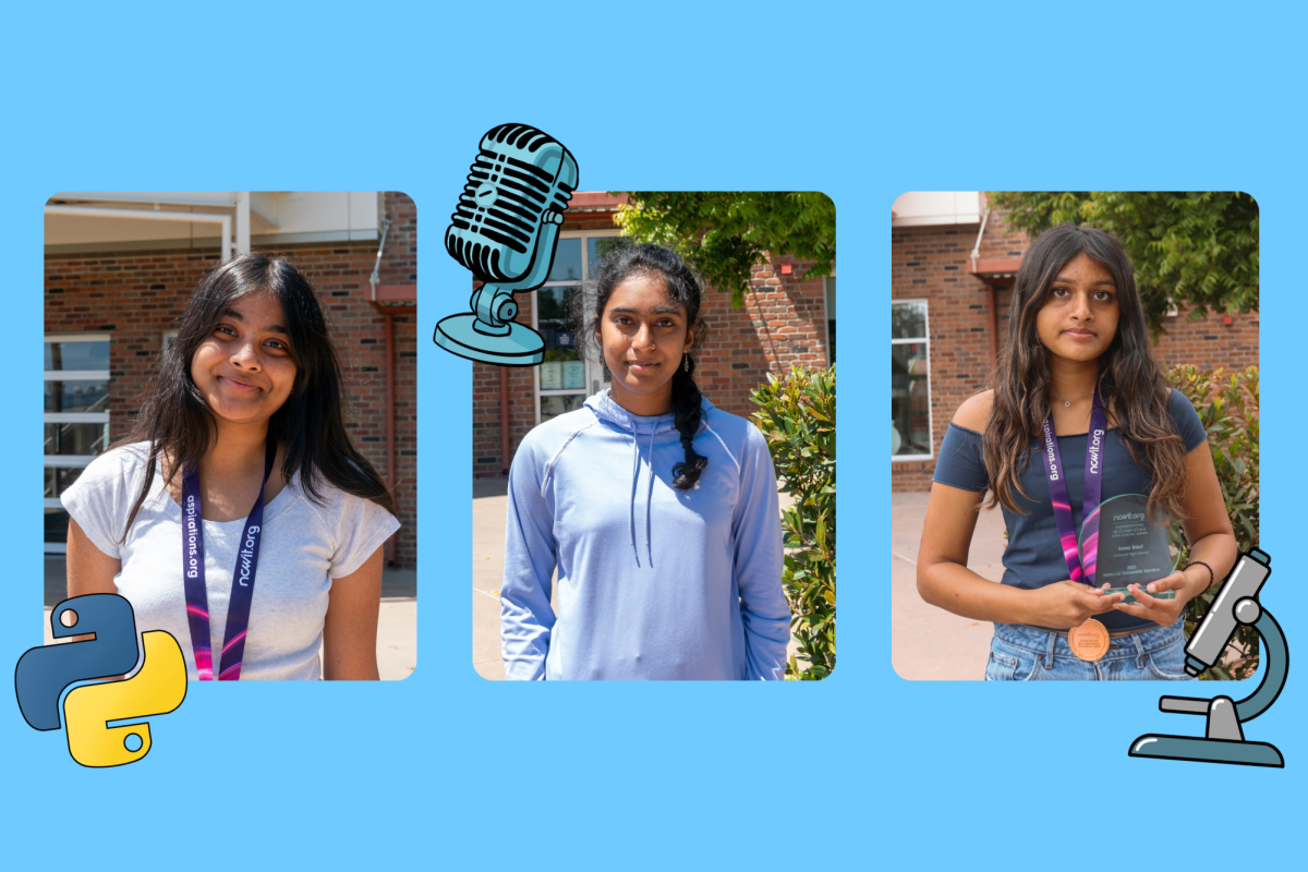 Anshika Gupta, Sana Raut and Shripriya Kalbhavi win the Awards in Computing High School award